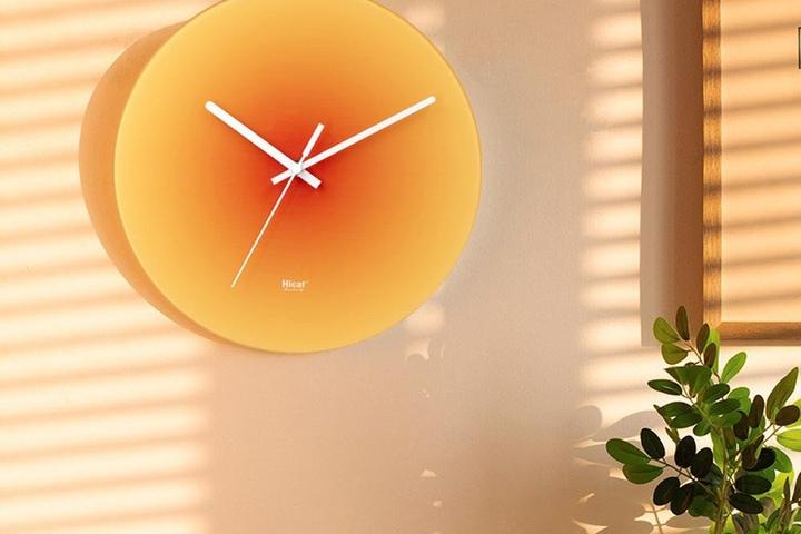 [해외] 노르딕 선셋 유리 벽시계 카페 인테리어시계