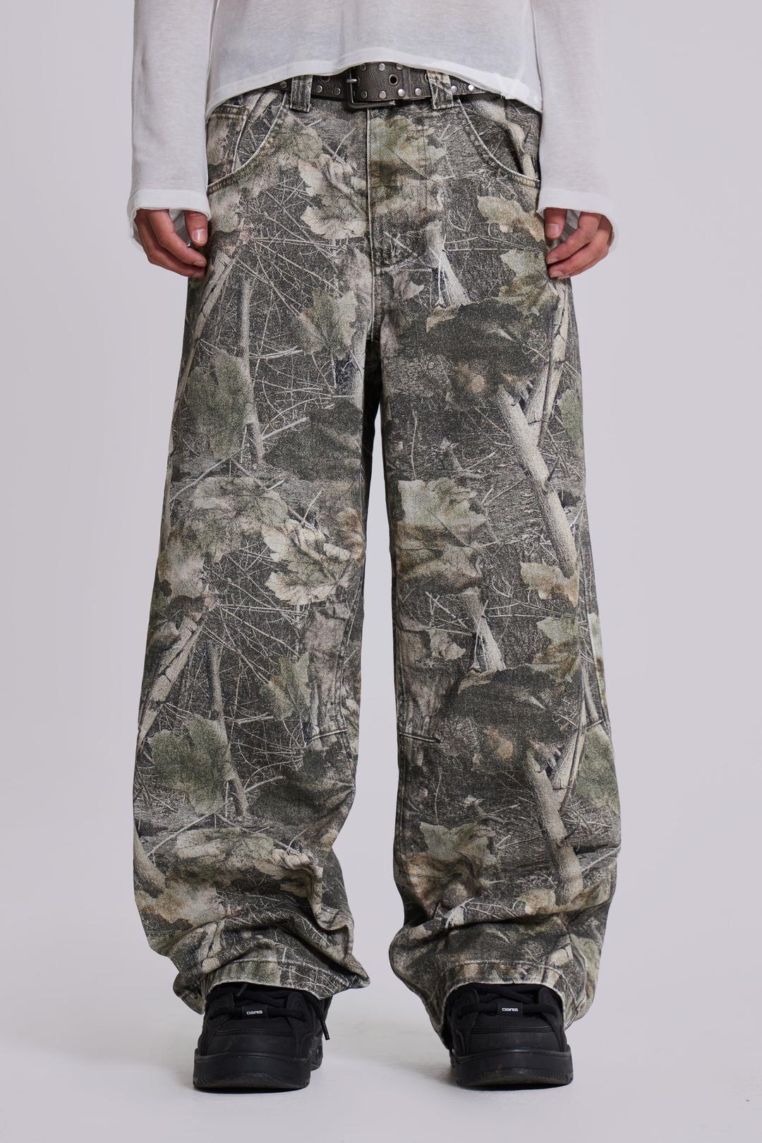Woodland Camo Colossus Baggy Jeans - W30 / Camo