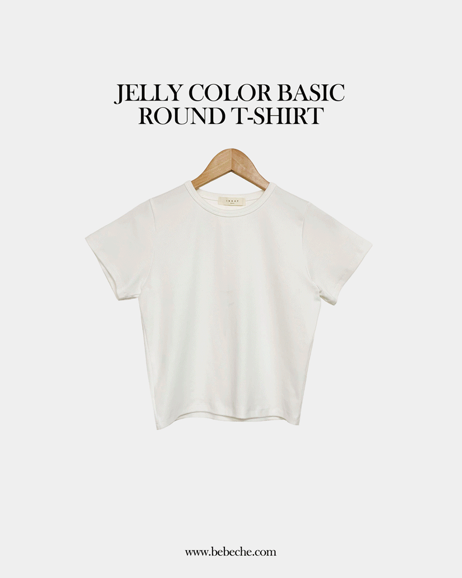 ( 5colors-! ) 젤리 베이직라운드스판반팔티t