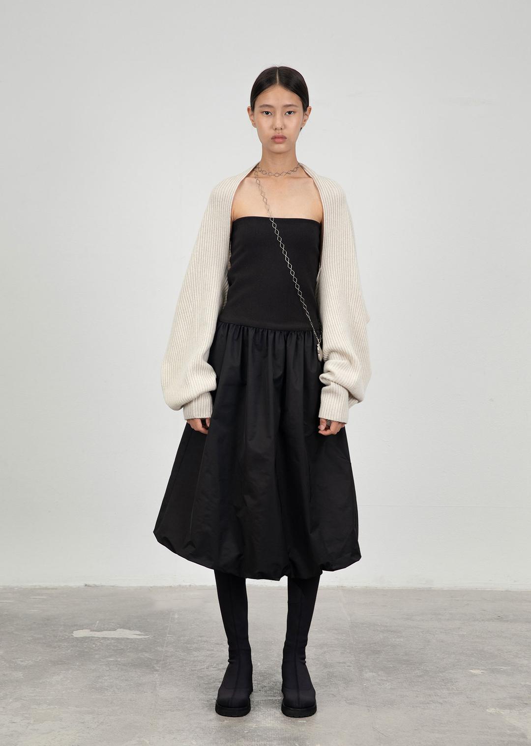 RIBBED BOLERO/MUFFLER (3 COLORS)