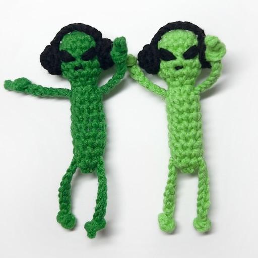 외계인(헤드셋)키링 뜨개키링