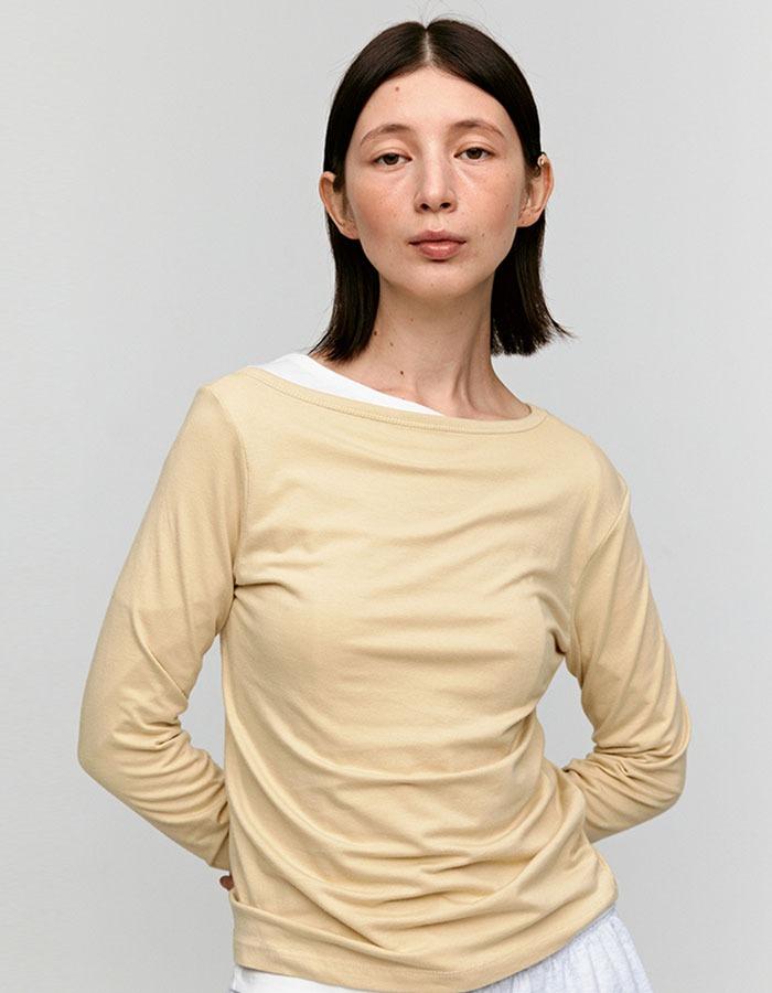 REPOS) UNBALANCE LAYERED T-SHIRTS (BUTTER) 3차 재입고