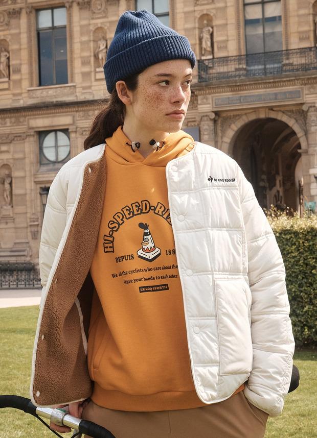 [사이클] 리버시블 유넥 패딩  / LIGHT BEIGE