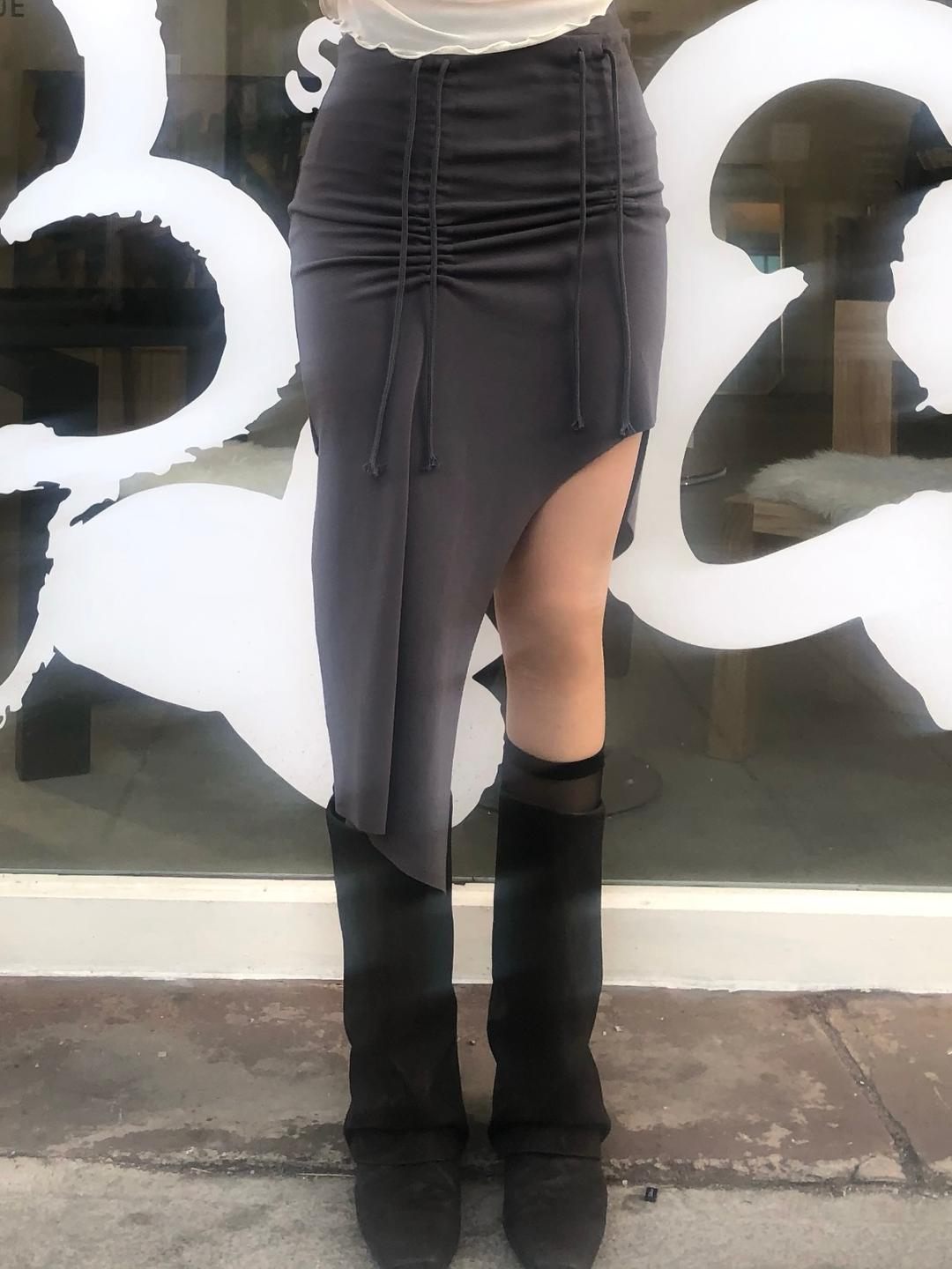 Tess Shirring String Long Skirt(2 color)