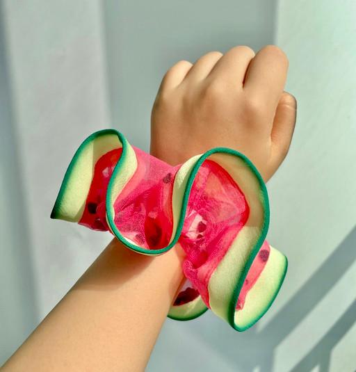 🍉수박 스크런치 곱창밴드 헤어슈슈 머리끈