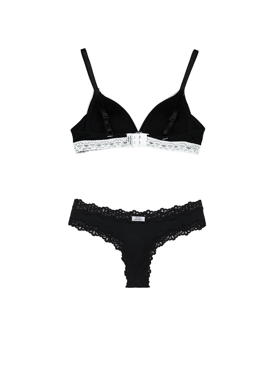 [set] easy bralette & black