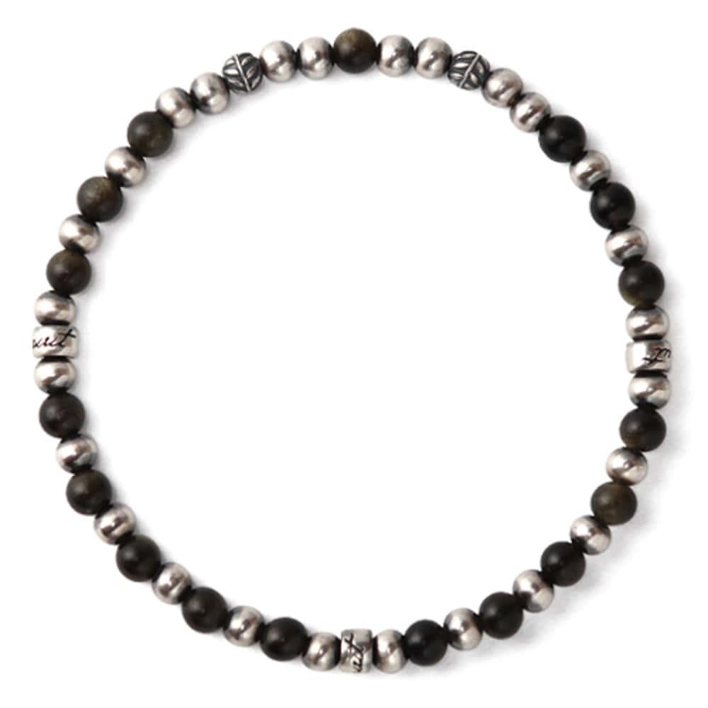 옵시디언 Lv.S 천연 원석 92.5 Silver 팔찌