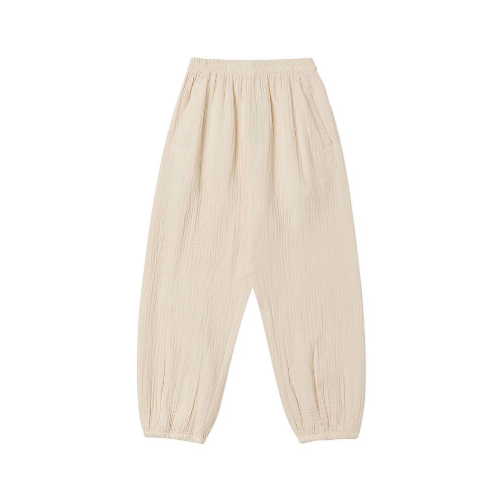 여성 거즈 무지 밴딩 팬츠 홈웨어 잠옷 파자마 몸빼바지 [아이보리]