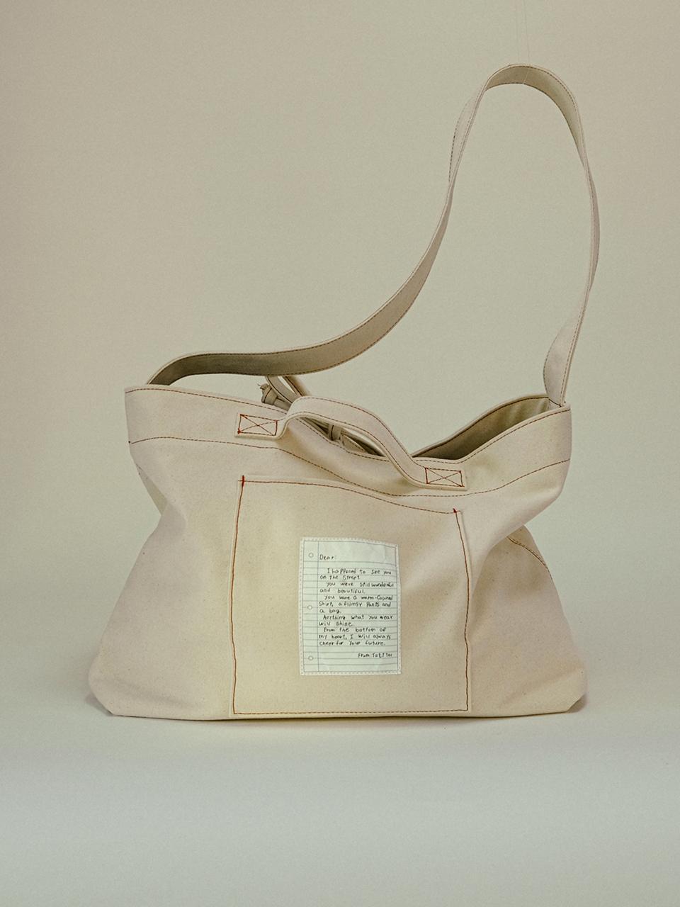 빈티지 캔버스 크로스백-네츄럴