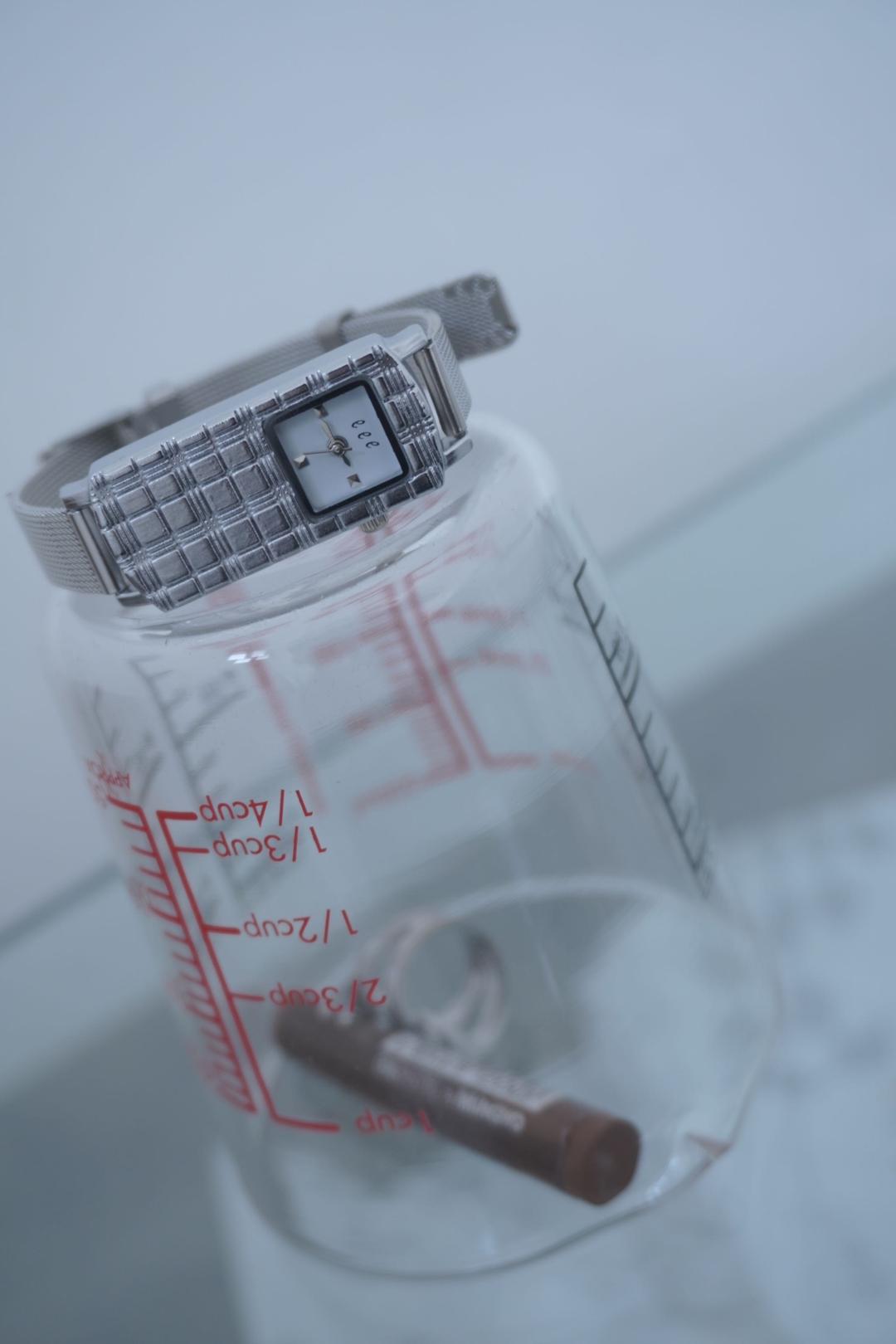 (5월12일 배송지연)check bar watch [White]