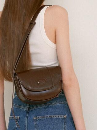 [단독]Classic Leather Half Moon mini Bag_ 3colors