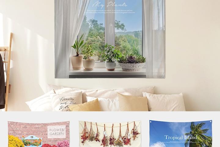 [오늘의딜]윈도우 풍경 인테리어 패브릭포스터/가리개커튼 100종