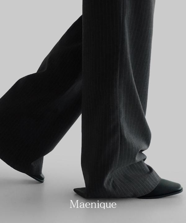 매니크 [🌿봄신상/MNQ] 마들린 스트라이프 로우라이즈 슬랙스