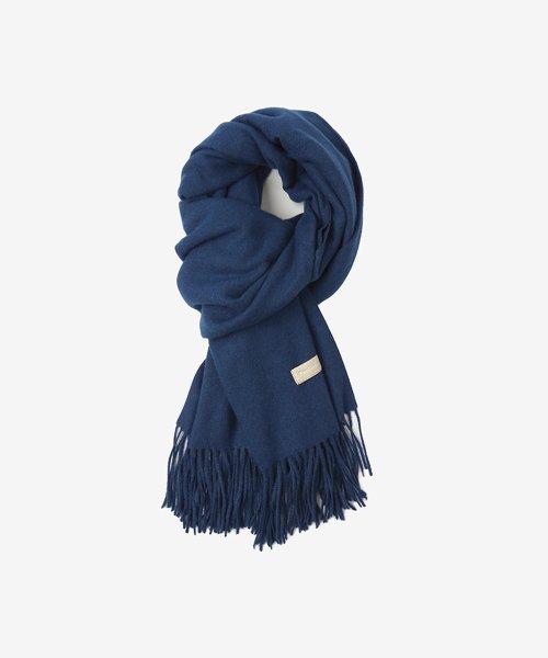 베이직 니트 머플러 네이비