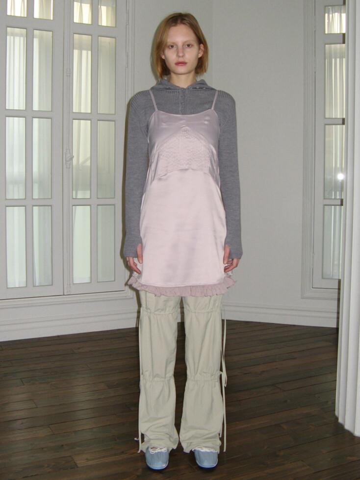 FRILL LAYERED MINI DRESS (DUSTY PINK)