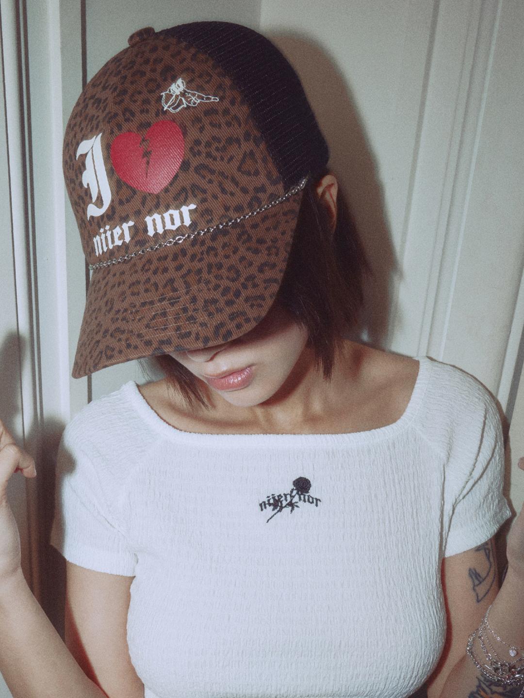 NN TRUCKER CAP_LEOPARD