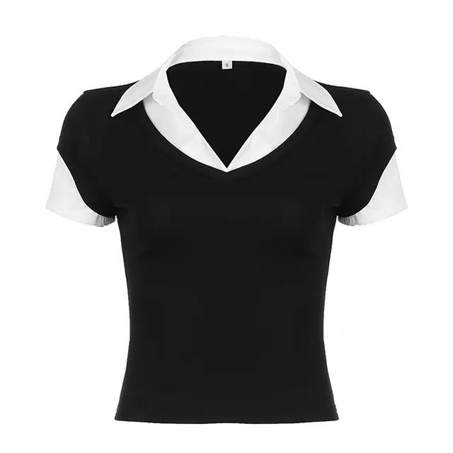 셔츠 레이어드 반팔 티셔츠