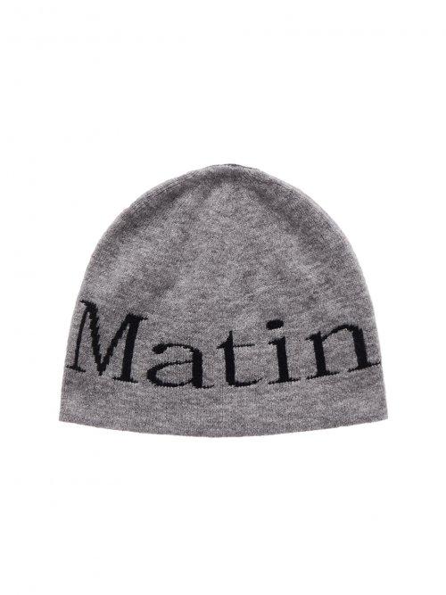 마뗑킴(MATIN KIM)  LOGO JACQUARD SHORT BEANIE IN GREY - 사이즈 & 후기 | 무신사