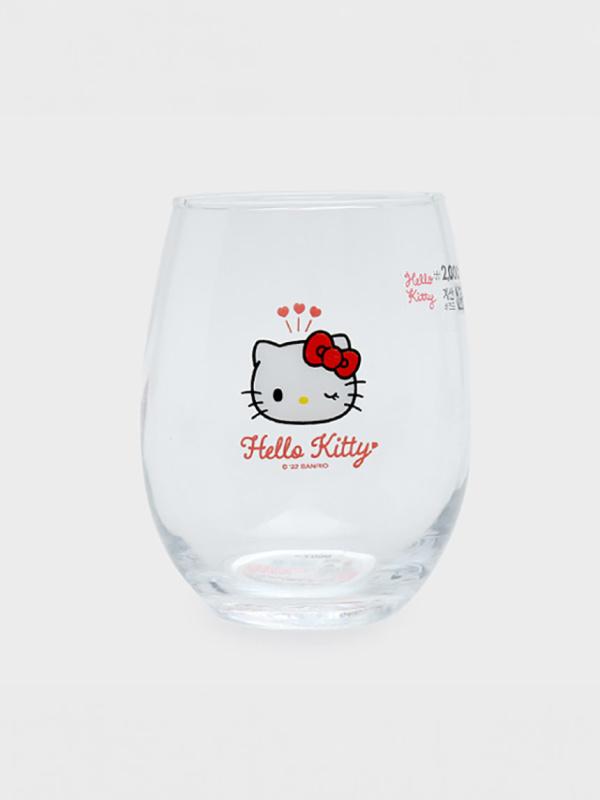 헬로키티 레터링 유리컵 560ml