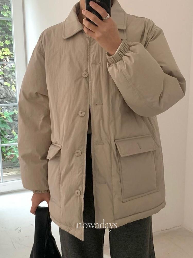 monique 모니크 마가렛 다운 점퍼 코튼 하이넥 오리털 패딩 jp (3col)