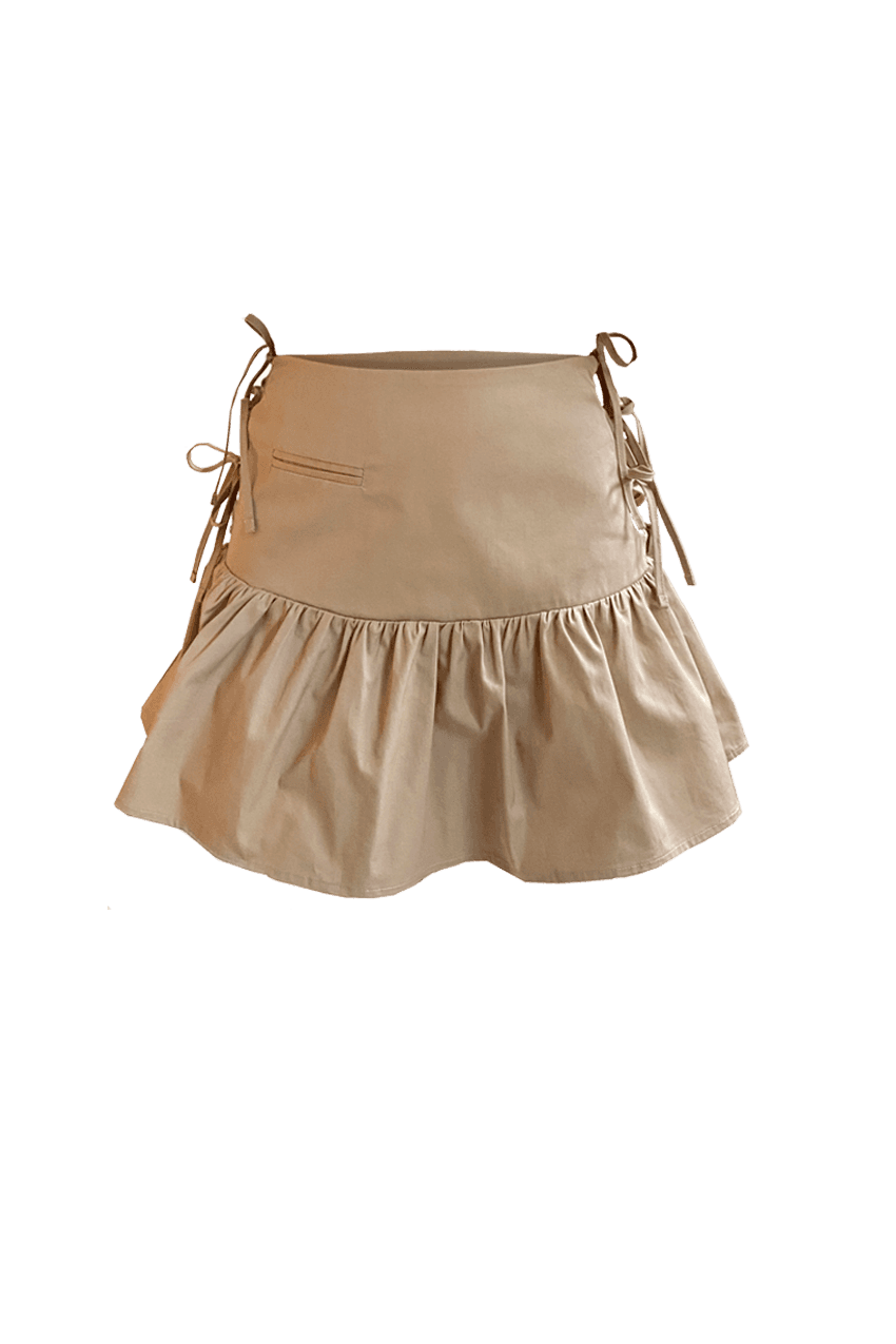 RUNWAY • Mini Break Skirt with Built-in Bloomers - XXS / Milk Tea