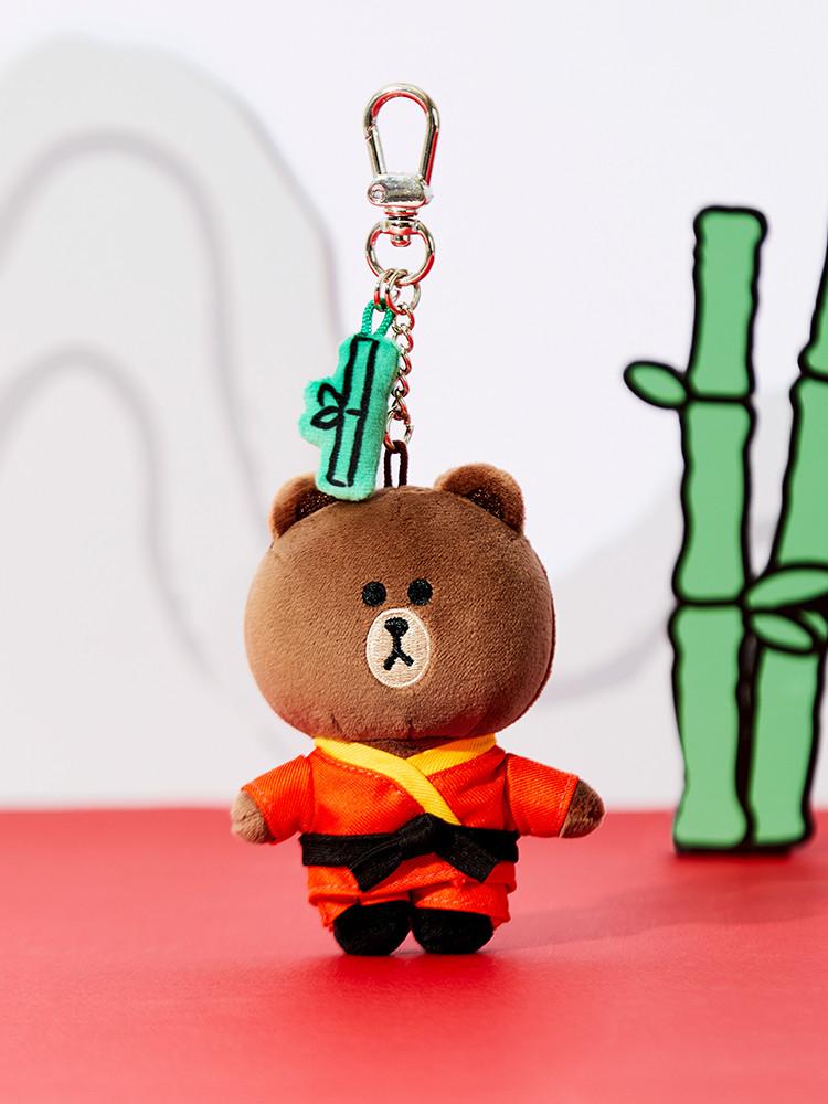 라인프렌즈 l 쿵푸팬더 브라운 백참 인형