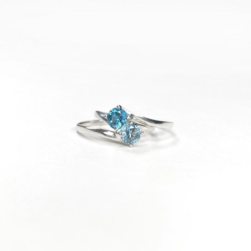 CROWN RING / aq & lb