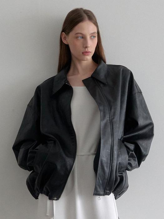 esy kara Leather Jacket (black)