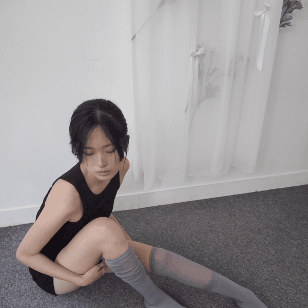 See-Through Layered Over Knee Socks