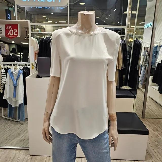 [온앤온]온앤온 자수 로고 반팔 블라우스 NJW4MB438_P361968067