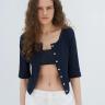 Essential tee cardigan (navy)