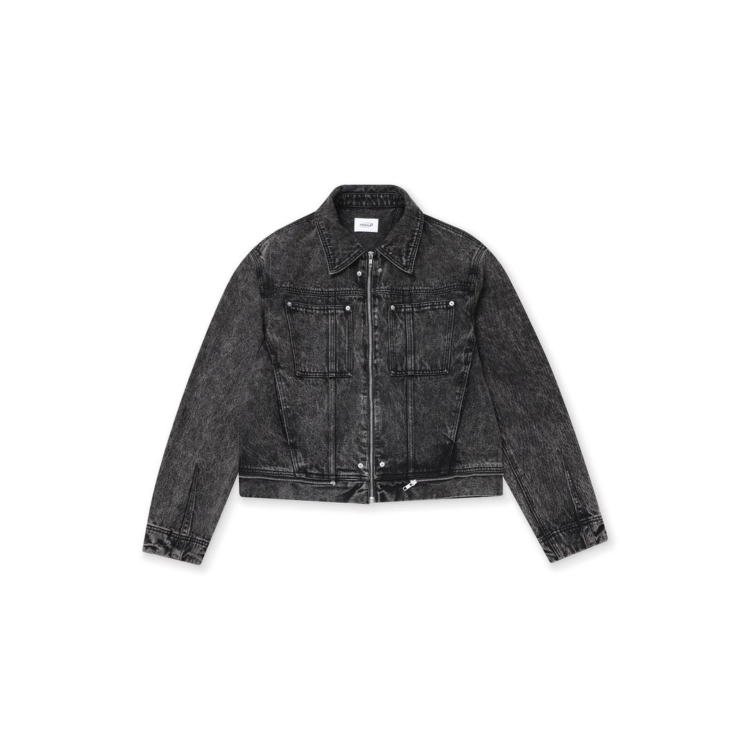 OVERDYED DENIM TRUCKER [BLACK]