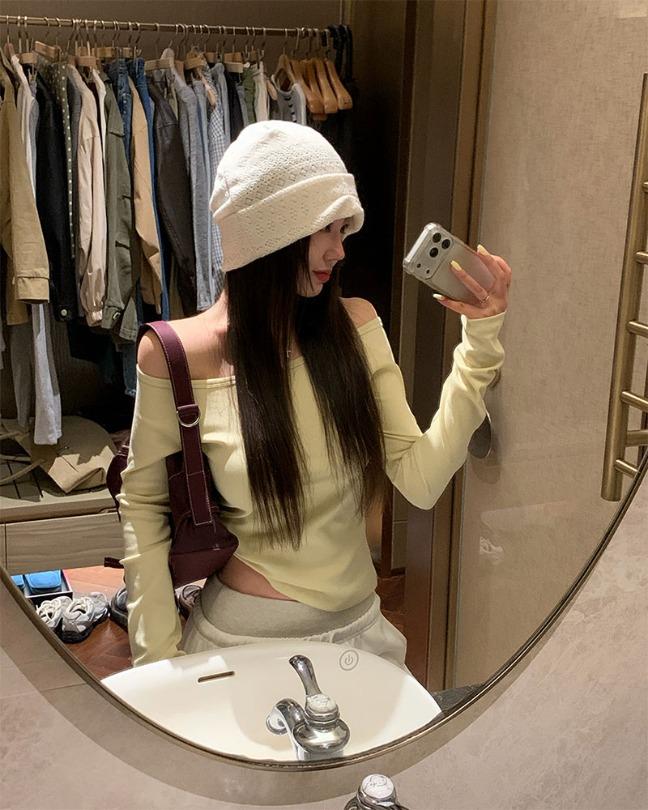 [26S/S NEW][MADE]퍼브 오프숄더 긴팔 티셔츠