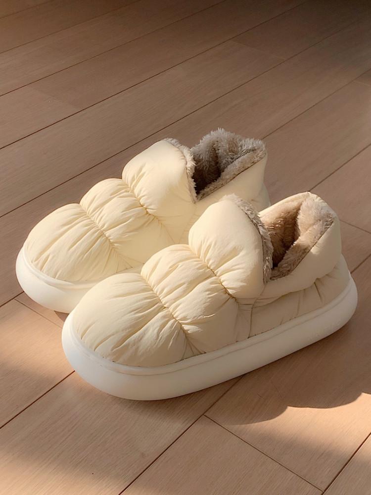 Soft Cream Pedding Slippers Boots 유니크 부드러운 패딩 부츠