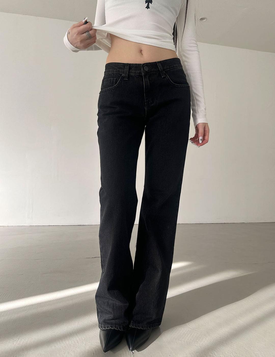 이너뮤트 black brown boots-cut (1color)