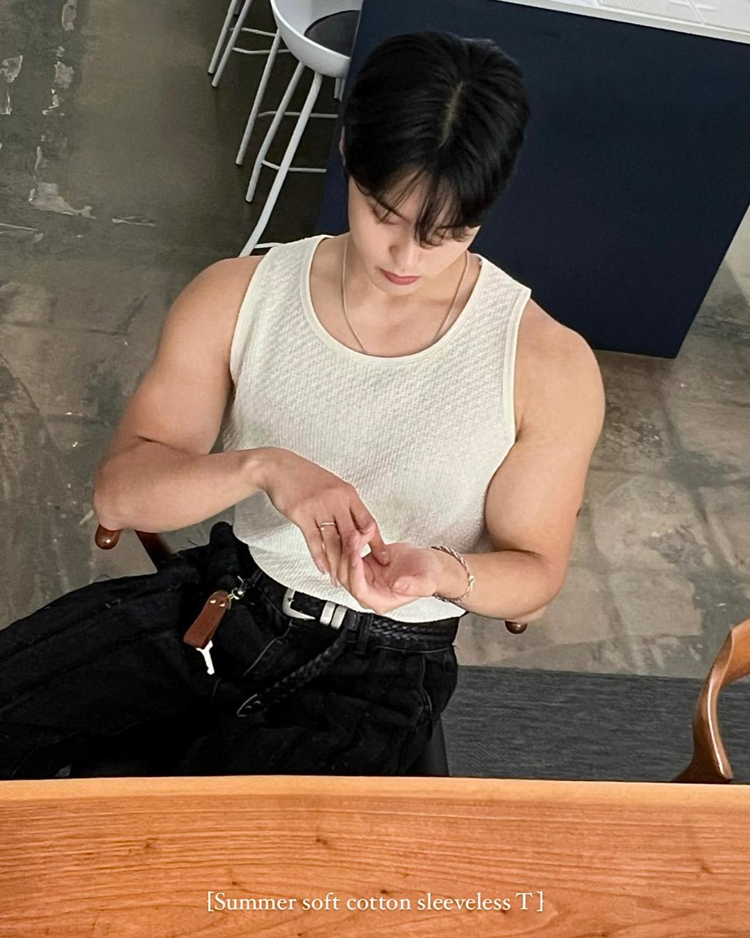 Gamb 소프트 코튼 나시 티셔츠