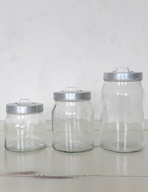 Vintage Glass Canister_3size