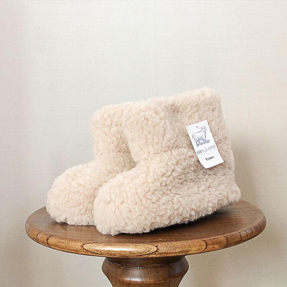 [Filles du Ciel] 양털 실내용 부츠 FRENCH HOUSE BOOTS-PINK BEIGE