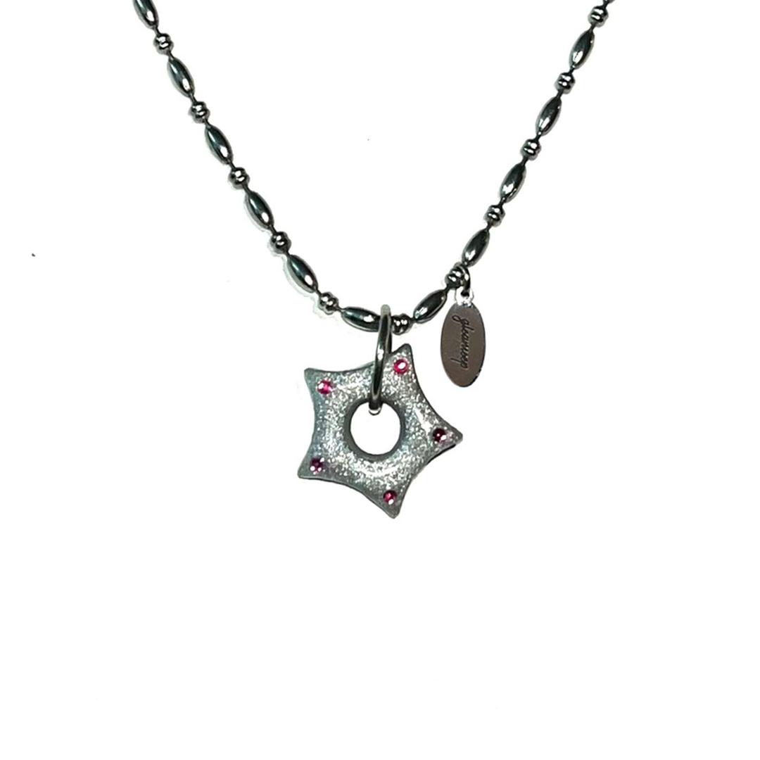gleaming little star necklace <silver bolt>