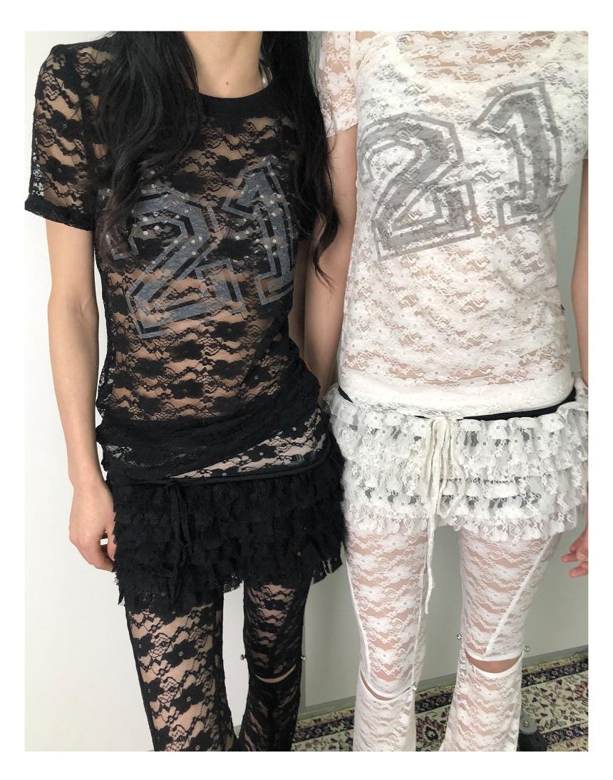 Achihara Brittany-Tsubaki Lace Short Sleeve