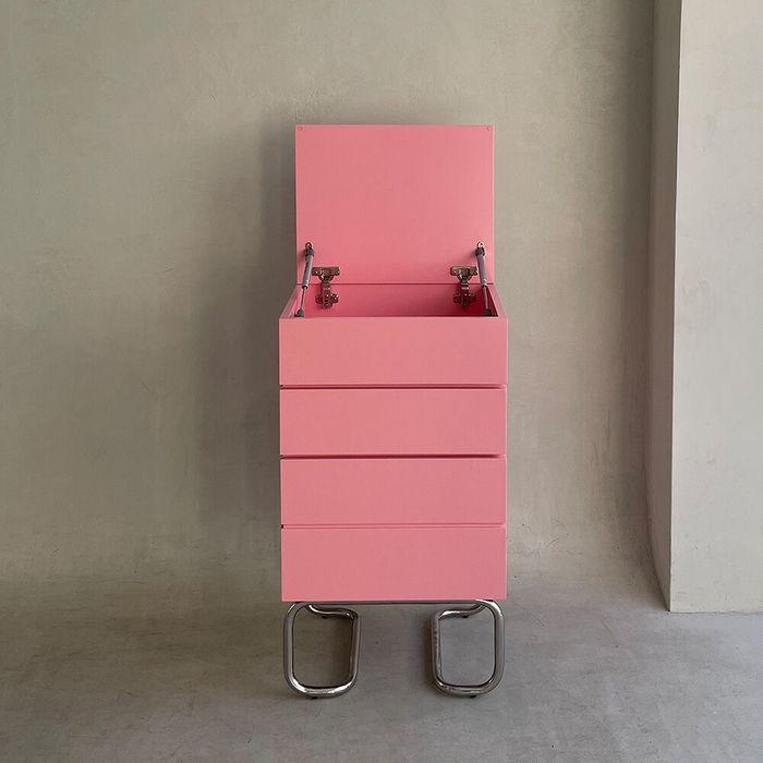 VIVI chest & drawer / light pink 비비 3단 수납장 캐비닛