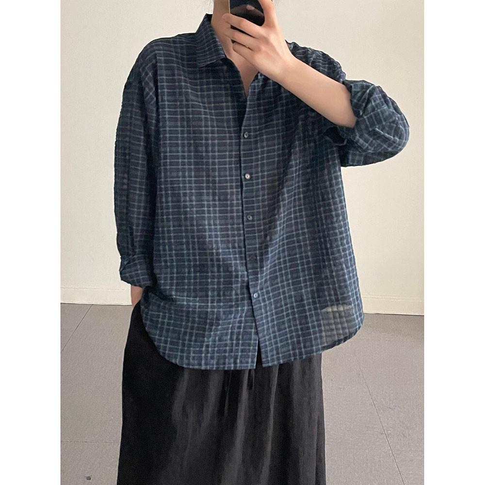 [어튜트]체크 딥컬러 셔츠(2c)