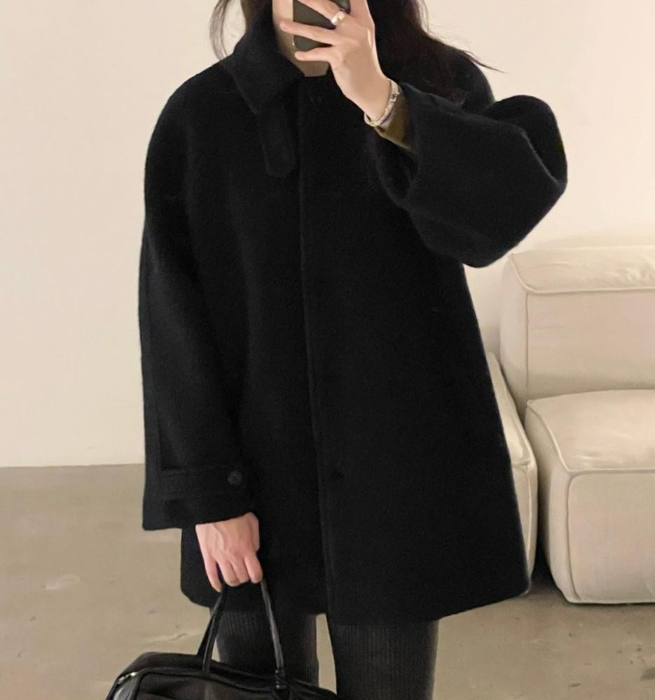 [강추]코.알파카 카라 하프 코트/카라 반코트