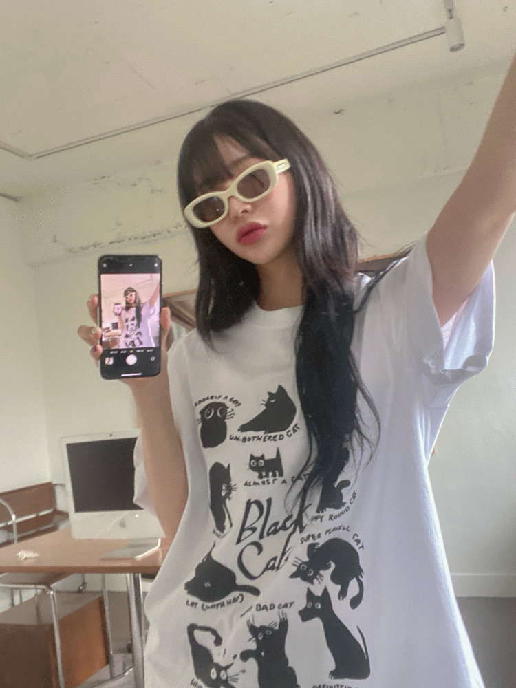 (UNISEX) 미야우 티셔츠 (2color)