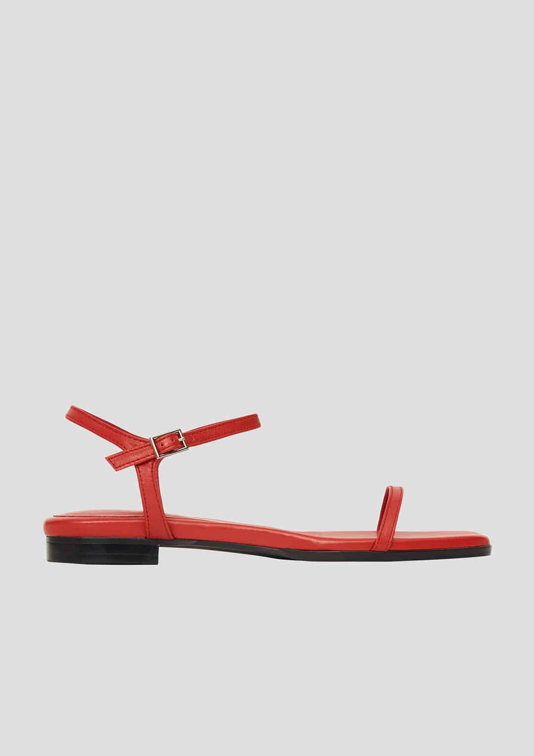 Thin Strap Sandals in Red