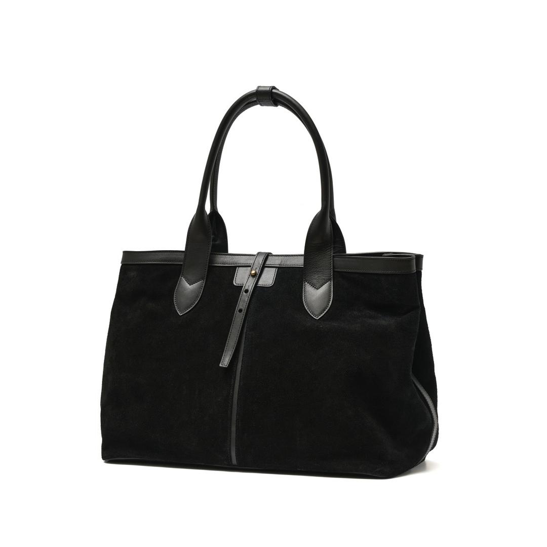 AP 050 Black Suede Tote Bag