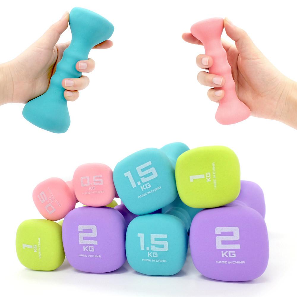 이지홈트 네오프렌 아령 덤벨 5kg 3kg 2kg 1kg 4kg1.5kg 0.5kg