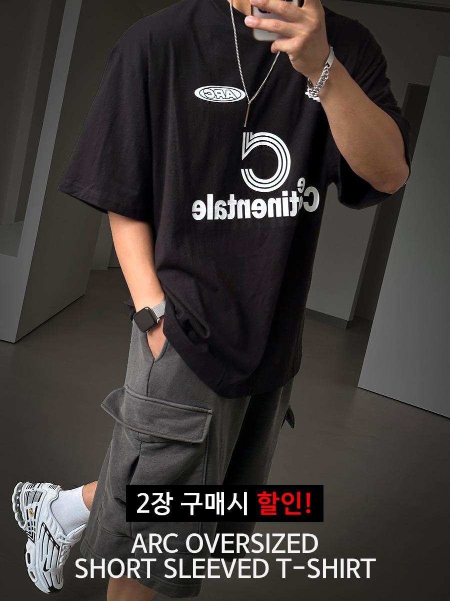(1+1 추가할인)  아크 오버핏 반팔 티셔츠