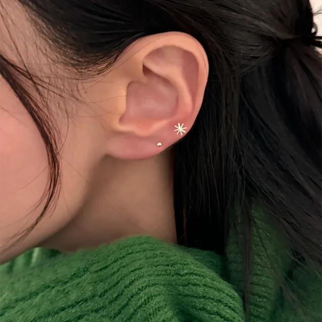 [925silver/묶음할인] pom pom 눈꽃 925실버 은 피어싱