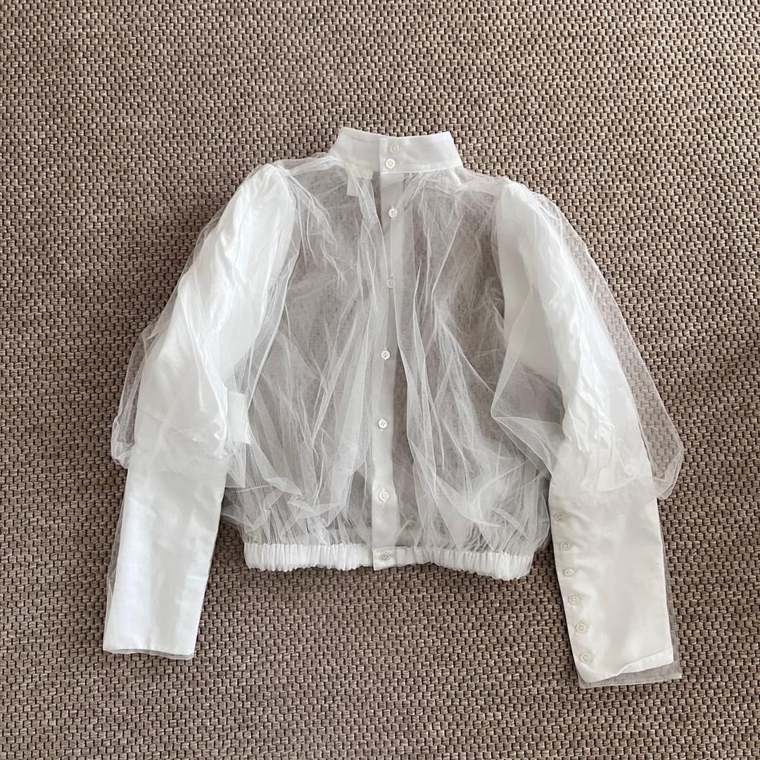 느와 케이 니노미야 튤 블라우스 | 후루츠패밀리